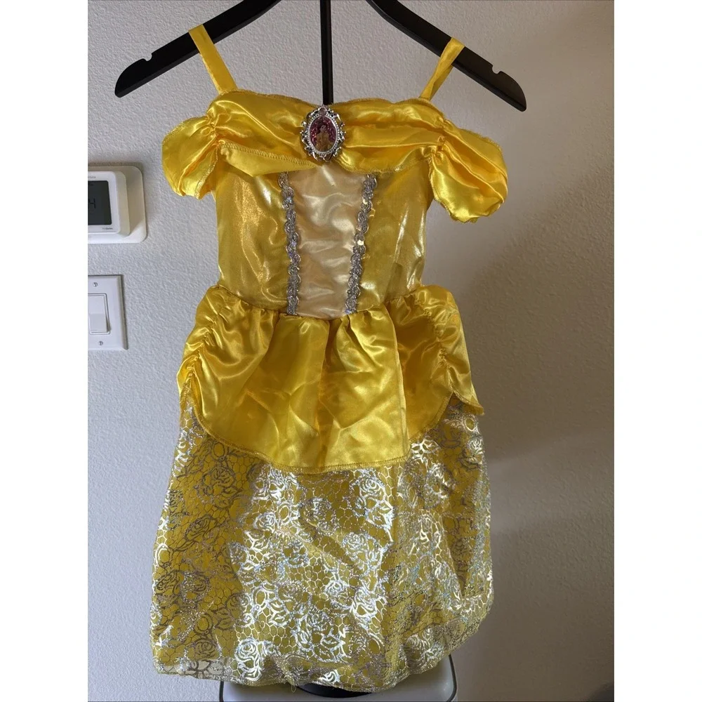Disney Belle Girls Costume Dress Beauty The Beast Child Size 4-6
